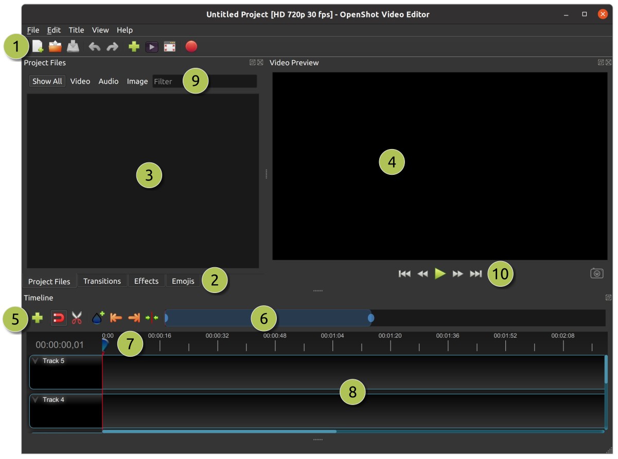 openshot video editor edit audio